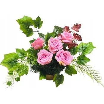 umělá květina DEKORACE KOMPOZICE HŘBITOV UMĚLÉ UMĚLÉ KVĚTINY KYTICE POMNÍK růže svatých