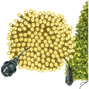 Vánoce Vánoční osvětlení na stromeček 300 LED Teplá Bílá 21m Stálé Svícení Bez Blikání IP44