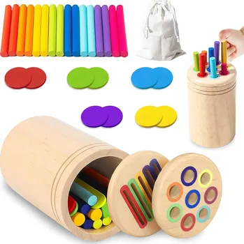 Dřevěná hračka Montessori Hračky Vzdělávací hračka pro třídění barev dárek