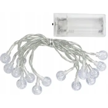 Vánoční dekorace Vánoční lampy na baterie kulki, bílé, teplé