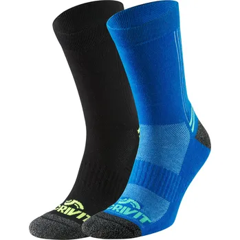 CRIVIT Pánské funkční ponožky s BIO bavlnou, 2 páry (černá/modrá, 41/42)