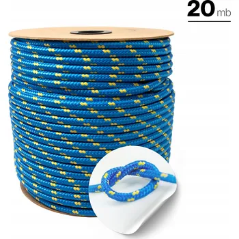 Lany Polypropylenové lano pletené modré s fleky ø14mm délka 20m