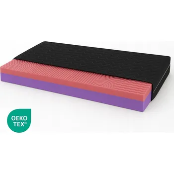Matrace Matrace ORTOPEDICKÁ TVRDÁ MASÁŽNÍ 90x200 T35 Černá Pěna Antibakteriální