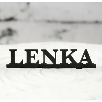 Obraz Dřevěný zápich do dortu s vlastním jménem / textem | DUBLEZ