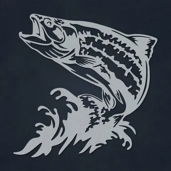 Obraz Dárek pro rybáře - Dřevěný obraz ryby - Pstruh, Stříbrná | DUBLEZ