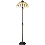Prezent 92000144 stojací lampa Tiffany 2x60W|E27 + STOLNÍ OTOČNÝ VENTILÁTOR BERGEN - NASTAVITELNÝ, BÍLÝ