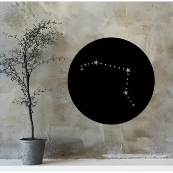 Obraz Dřevěná dekorace - Souhvězdí Beran, Černá | DUBLEZ