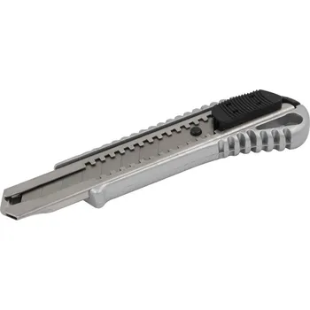 Pracovní nůž Výsuvný nůž 18 mm Eco zesílená čepel, automatický zámek, kovový