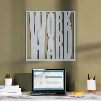Obraz Motivační obraz - WORK HARD, Stříbrná | DUBLEZ