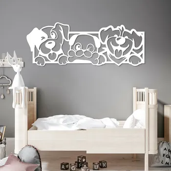 Obraz Dětský obraz na zeď - Veselí pejsci, Bílá | DUBLEZ