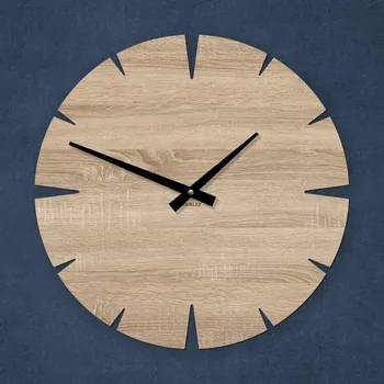 Hodiny DUBLEZ Moderní nástěnné hodiny, Dub Sonoma
