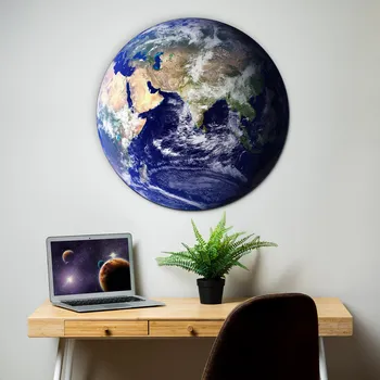 Zeměguľa - Kulatý obraz ze dřeva | DUBLEZ