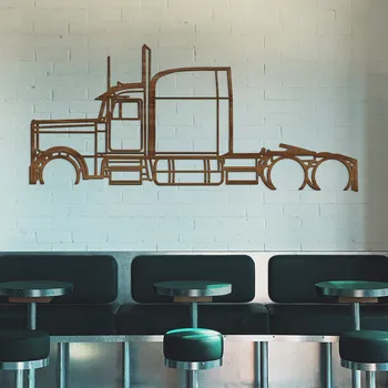 Obraz Dřevěná silueta na zeď - Kamion Truck | DUBLEZ