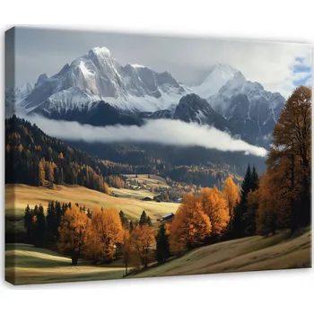 Obraz OBRAZ HORY KRAJINA PŘÍRODA PEJZAŽ DO LOŽNICE OBÝVÁKU NA PLÁTNĚ 40x30