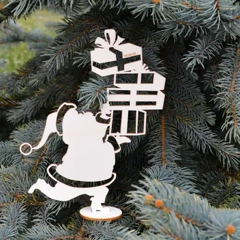 Vánoční dekorace Santa Claus - Drevená postavička | DUBLEZ