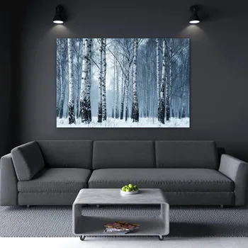 Obraz Dřevěný obraz - Březový les | DUBLEZ