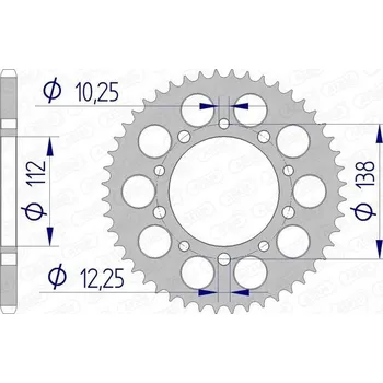 Nářadí na motocykly Řetězové kolo AFAM 11509-49