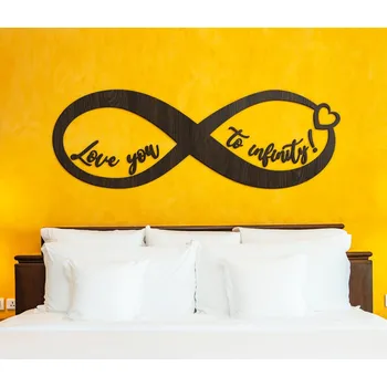 Samolepící dekorace Dřevěný znak nekonečno - Love you | DUBLEZ