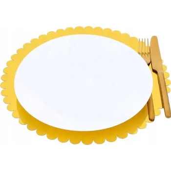 prostírání Prostírání pod talíře "Zrcadlové - Volánky", zlaté, Dekolo, 28 cm, 6 ks