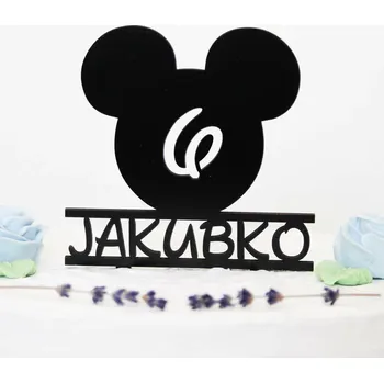 Obraz Dětský zápich do dortu se jménem a věkem - Mickey Mouse | DUBLEZ