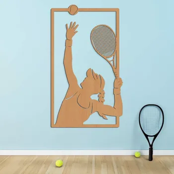 Obraz Dřevěný obraz sportu - Tenistka, Buk | DUBLEZ