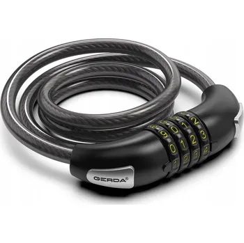Zámek na kolo Zámek na kolo s kódem, lanko 100 cm, ochrana GERDA KOMBO FLEX 1000/10C