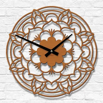 Hodiny Nástěnné hodiny s mandalou - Rozpuk, Třešeň | DUBLEZ