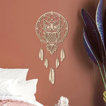 Lapač snů Dřevěný lapač snů - Sova | DUBLEZ