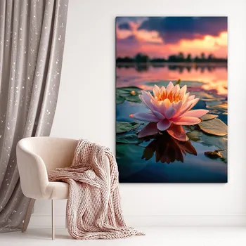 Obraz Dřevěný obraz - Lekno | DUBLEZ