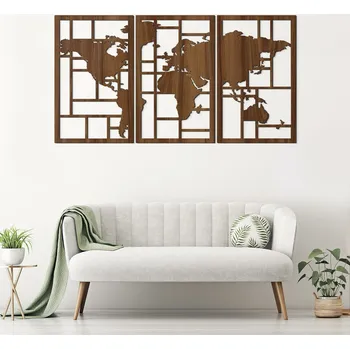 Vícedílný obraz - Mapa světa na stěnu | DUBLEZ