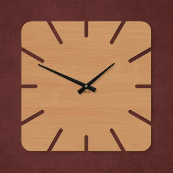 Hodiny Nástěnné hodiny do kuchyně - Quadra, Buk | DUBLEZ