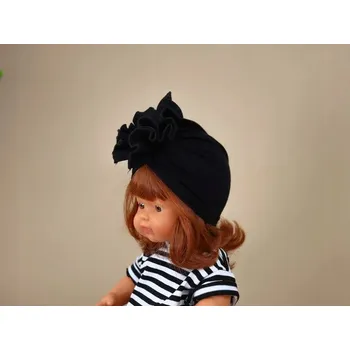 Doplněk pro panenku ČERNÝ TURBAN pro panenku 38 cm oblečení MINILAND 3+
