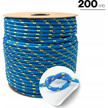 Lany Polypropylenové lano Pletená šňůra Modrá s fleky ø10mm délka 200m