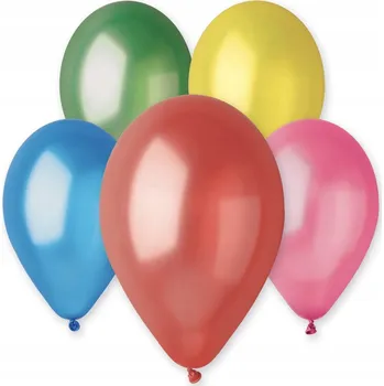 Balónek Balónky metalické, mix barev, 10 palců, Gemar, 25 ks