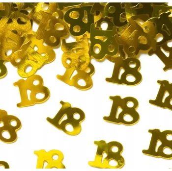 Konfeta Fóliové konfety 15 g - zlatá čísla 18