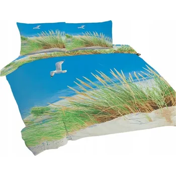 Povlečení Povlečení 160x200 Pláž Rackové tráva Modrá Zelená Univerzální Matex