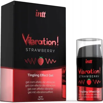 Vibrátor VIBRAČNÍ GEL INTT LIQUID VIBRATION JAHODA