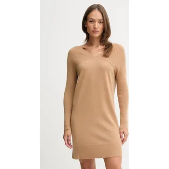 Dámské šaty Šaty s příměsí vlny United Colors of Benetton 1044DV02C zelená 19X, vel. M