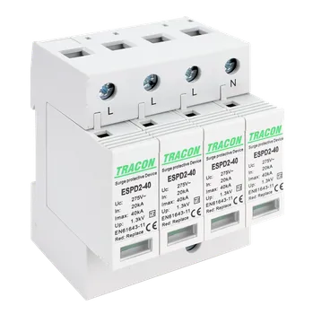 Přepěťová ochrana Tracon ESPD2-40-4P Svodič přepětí AC, typ T2odnímatelný modul (Tracon ESPD2-40-4P)