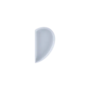 Talíř Cliché talíř mělký ve tvaru srdce pravá část, 10 × 18 cm, bílý