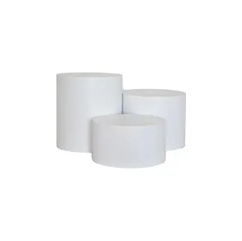 Zábradlí Podstavec kulatý dřevěný, pr. 223 mm, v: 240 mm, jasan, bílý