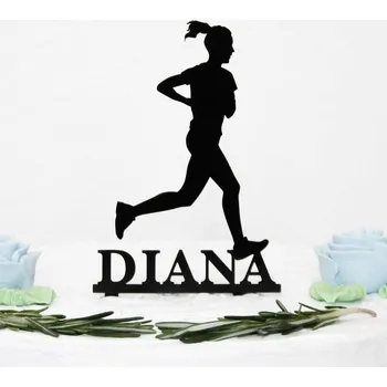 Obraz Dřevěný zápich na dort se jménem - Běžkyně žena | DUBLEZ