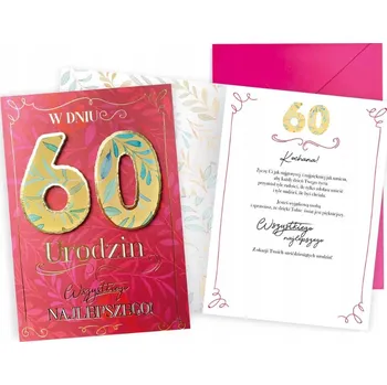 Karnet Dream Cards Plus DKP-025 Narozeniny 60leté dívky