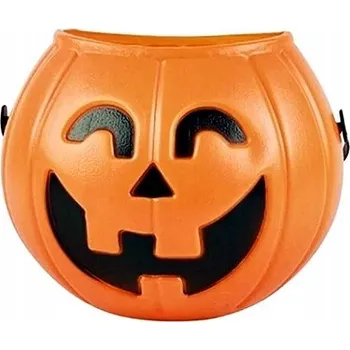Party dekorace Kyblík Dýně na Halloween 11 cm - 1 ks