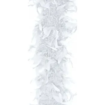 Vánoce Vánoční řetěz z peří 180 cm - bílý