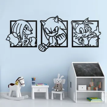 Obraz 3 dílný obraz do dětského pokoje - Ježek Sonic | DUBLEZ