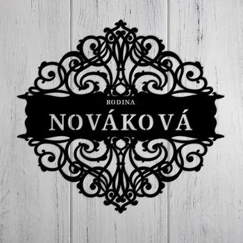 Obraz Ornament na zeď s vlastním textem | DUBLEZ