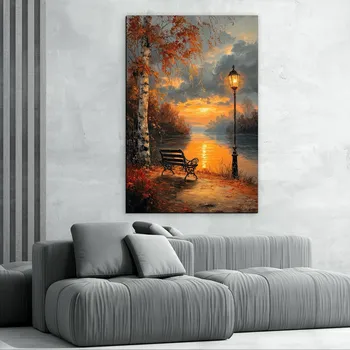 Obraz Obraz - Západ slunce u jezera | DUBLEZ