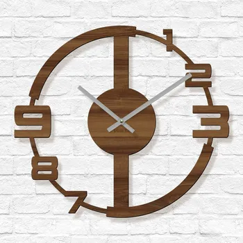 Hodiny Nástěnné hodiny s tichým chodem - Summery, Ořech | DUBLEZ