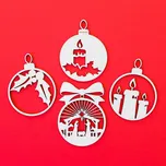 Dekorace na stromeček - Set vánočních koulí (4ks) | DUBLEZ